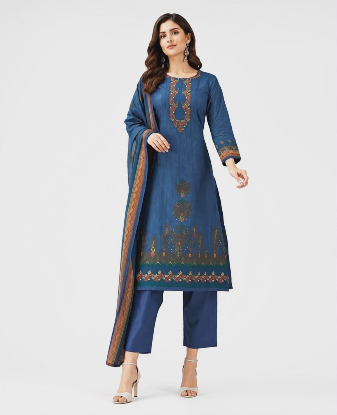 Designer Printed Three-Piece — Autumn